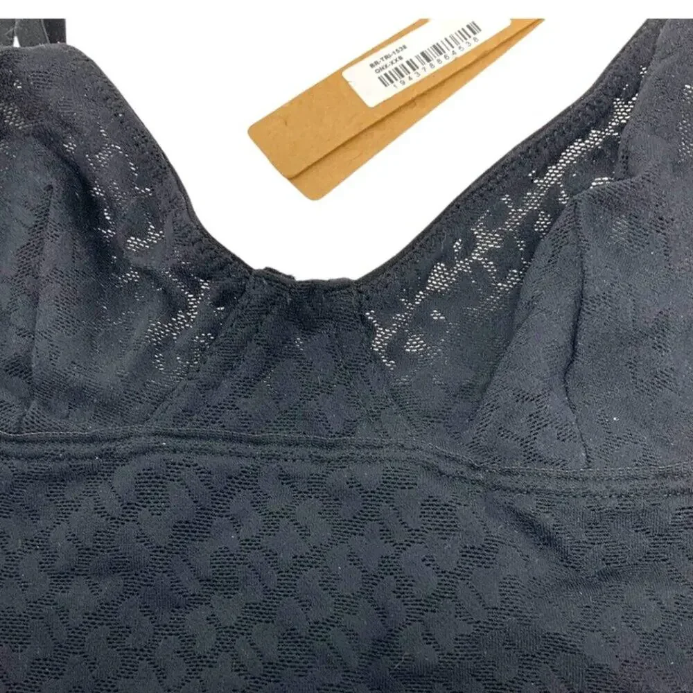 SKIMS Mesh Logo Bralette Onyx Black Size XXS NWT $38 MSRP - Picture 4 of 6